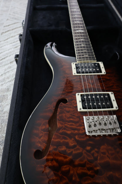 PRS Custom 22 SE Semi Hollow Quilt Black Gold Burst
