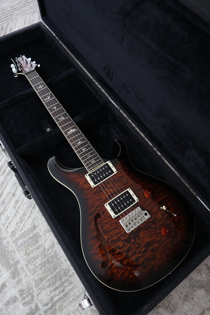 PRS Custom 22 SE Semi Hollow Quilt Black Gold Burst